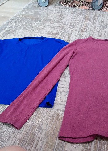 38 Beden Kadın Pamuklu Uzun Kollu basic tshirt 2 adet