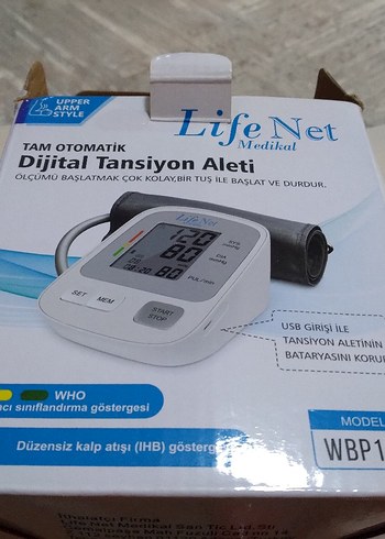 Beden LifeNet Dijital Tansiyon Aleti USB Girişli