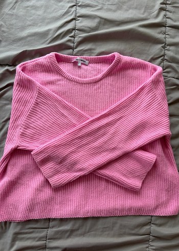 Pembe Kadın Triko Kazak - Görsel 3