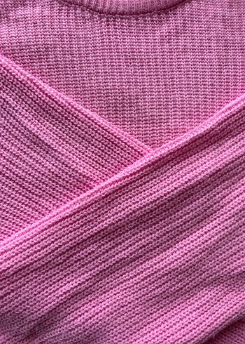Pembe Kadın Triko Kazak - Görsel 2