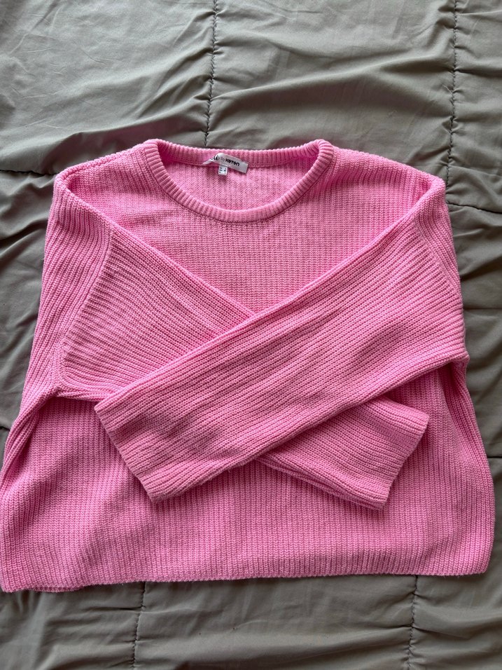 Pembe Kadın Triko Kazak - Görsel 3