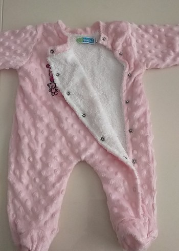 Diğer Nakışlı Pembe Bebek Kız Tulum