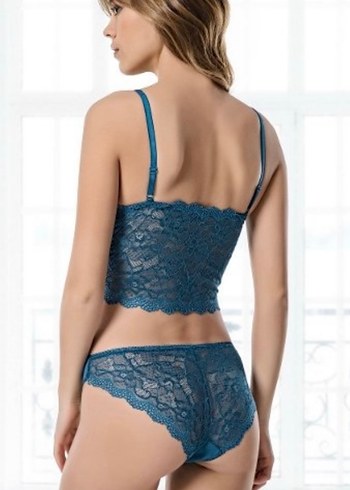 Victoria s Secret Lacivert Dantel Mini Bralet