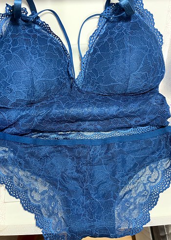 l Beden lacivert Renk Lacivert Dantel Mini Bralet