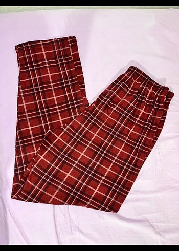 Bordo Ekose Erkek Pijama Altı - Görsel 4