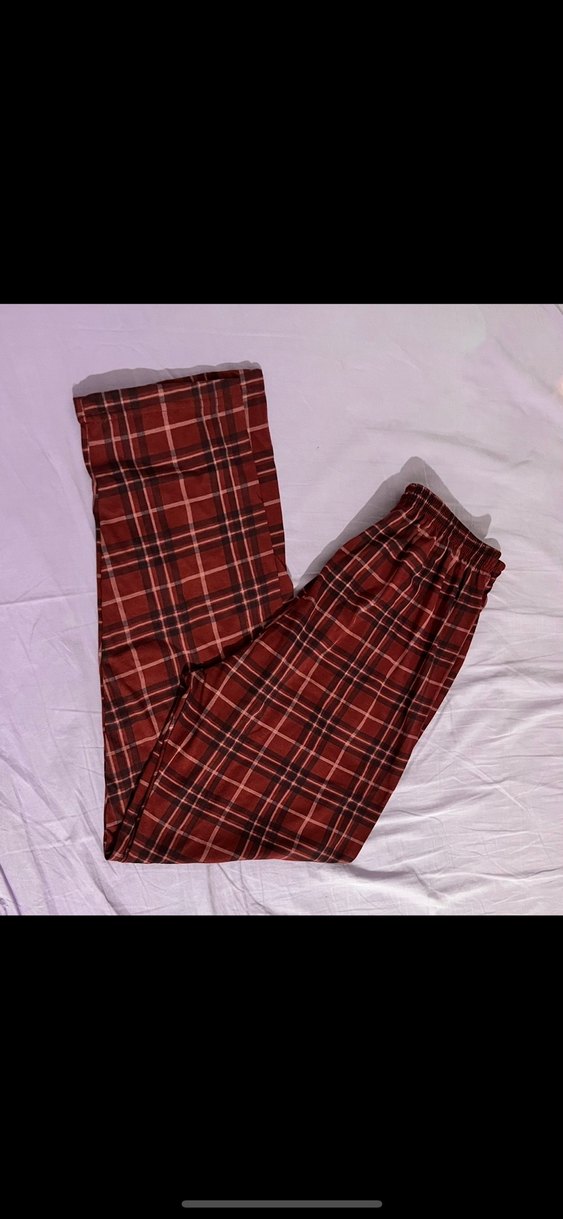 Bordo Ekose Erkek Pijama Altı - Görsel 2