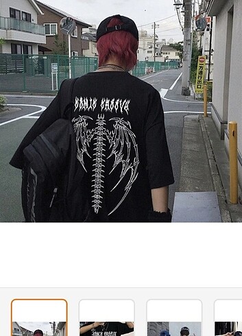 Diğer Gothic Tribal Ön Arka Baskı Unisex oversize tshirt 