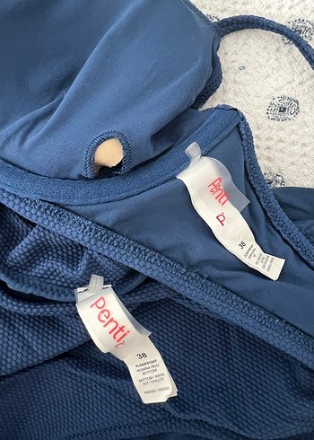 38 Beden mavi Renk Penti Mavi Bikini Takımı