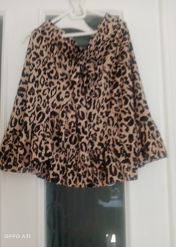 Leopar Desenli Etek
