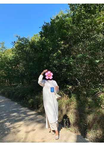 Beyaz keten kimono - Görsel 2