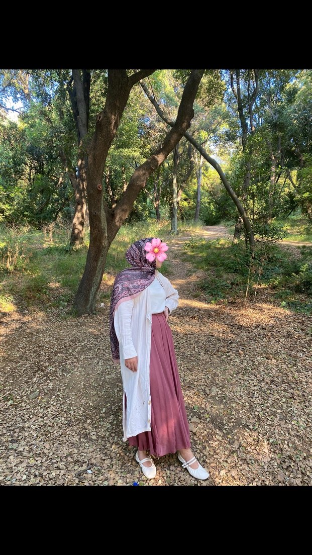 Beyaz keten kimono - Görsel 4