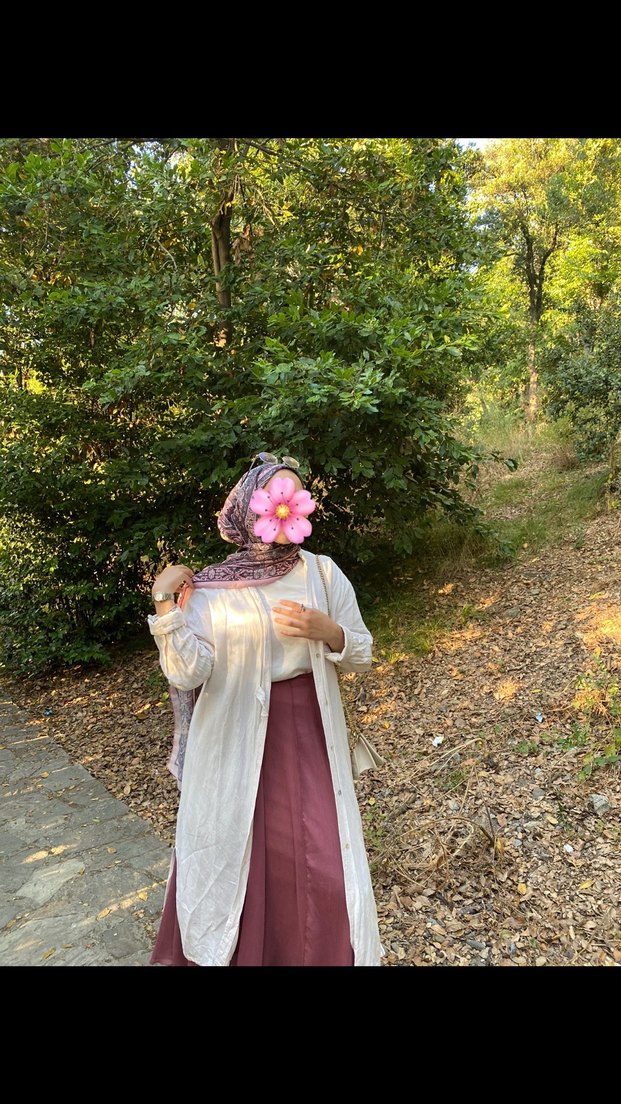 Beyaz keten kimono - Görsel 3