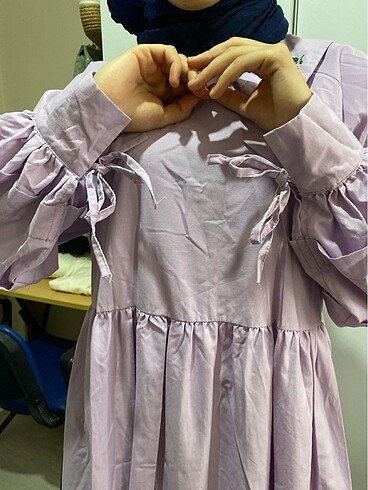 Lila elbise - Görsel 6