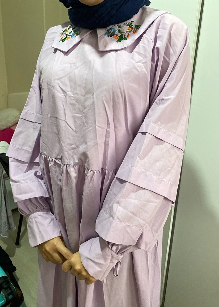 Lila elbise - Görsel 3