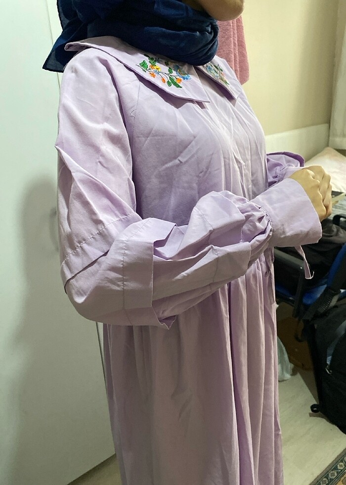 Lila elbise - Görsel 5