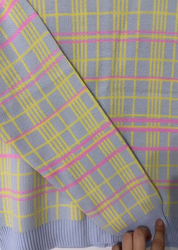 Kadın Pastel Renkli Örgü Sweatshirt - Görsel 3