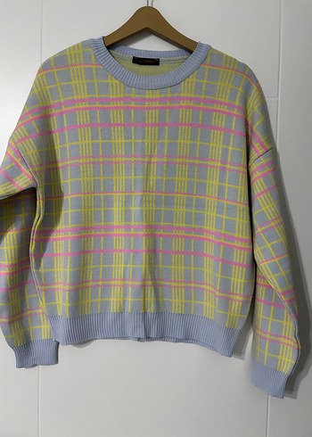 Kadın Pastel Renkli Örgü Sweatshirt - Görsel 2