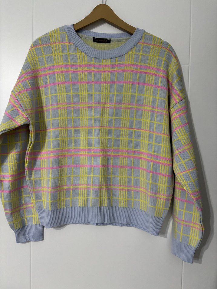 Kadın Pastel Renkli Örgü Sweatshirt - Görsel 2
