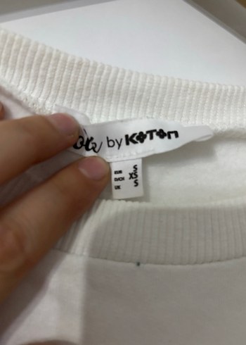 Beyaz Baskılı Rahat Kesim Sweatshirt - Görsel 5