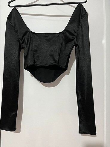 xs Beden H&M saten crop üst