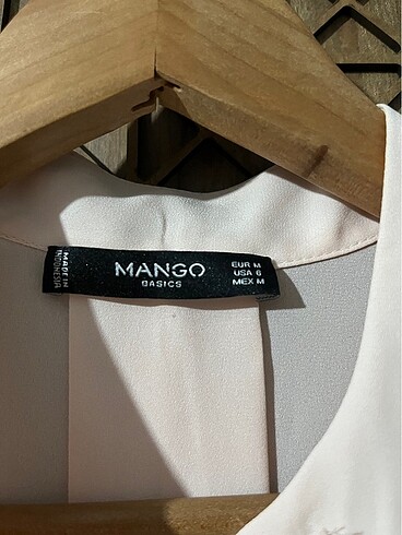 m Beden pembe Renk MANGO ŞİFON KADIN GÖMLEK