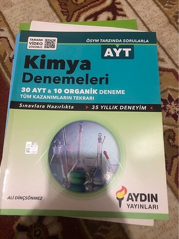 AYT KİMYA DENEMELERİ AYDIN YAYINLARI