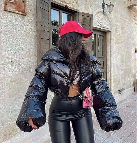 Parlak crop KADIN mont