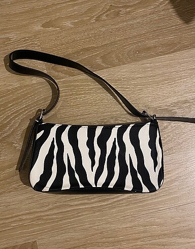 Baget çanta zebra desenli