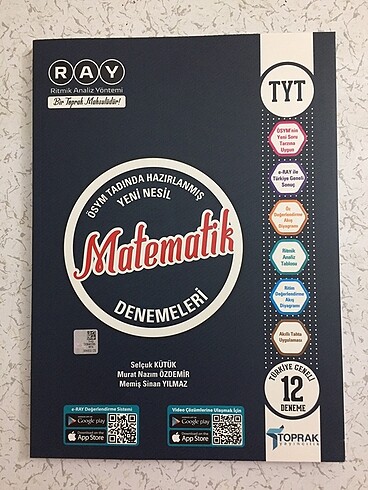 TOPRAK TYT MATEMATİK DENEMESİ SIFIR + HEDİYELİ