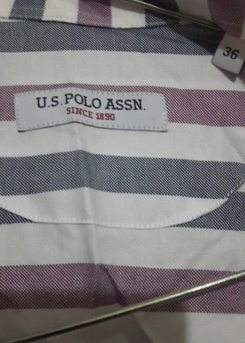 Mor Çizgili Uzun Kollu Kadın Gömlek - Görsel 4