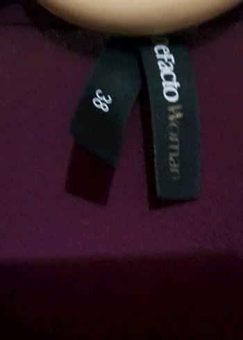 Bordo Uzun Kollu Düğmeli Kadın Tunik - Görsel 2