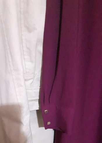 Bordo Uzun Kollu Düğmeli Kadın Tunik - Görsel 4