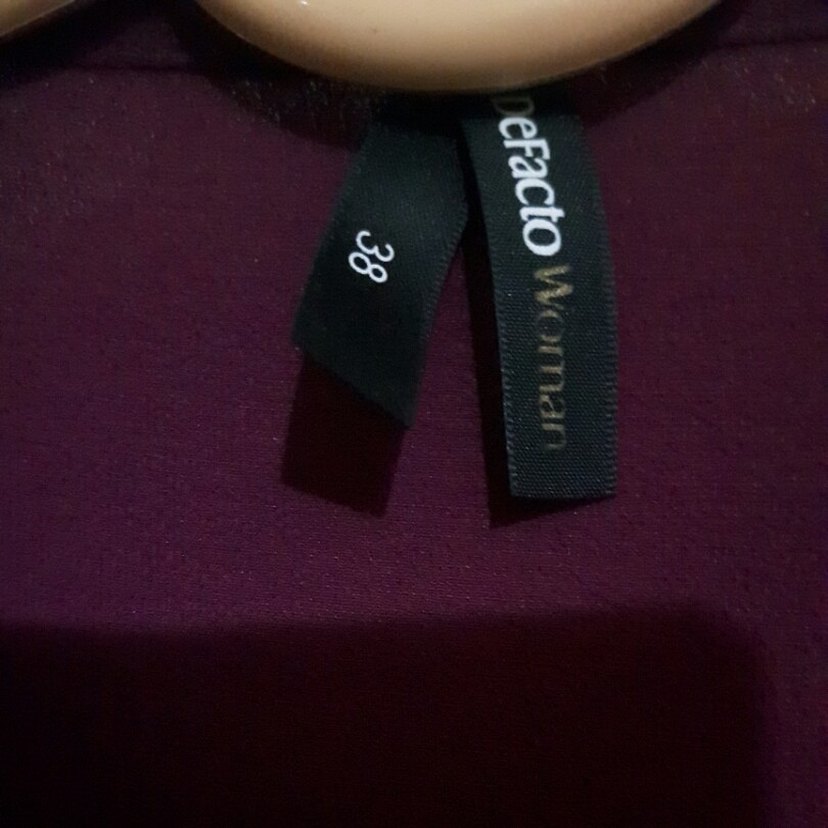 Bordo Uzun Kollu Düğmeli Kadın Tunik - Görsel 3