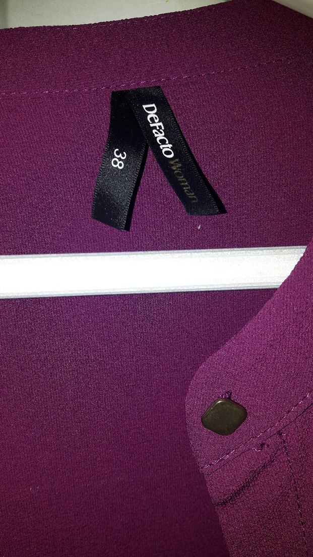 Bordo Uzun Kollu Düğmeli Kadın Tunik - Görsel 5