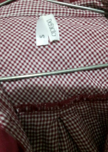 Bordo Kareli Uzun Kollu Kadın Gömlek - Görsel 2