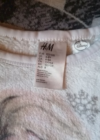 Beyaz Kız Çocuk Peluş Pijama Takımı - Görsel 3