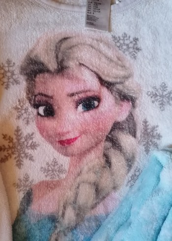 Beyaz Kız Çocuk Peluş Pijama Takımı - Görsel 2