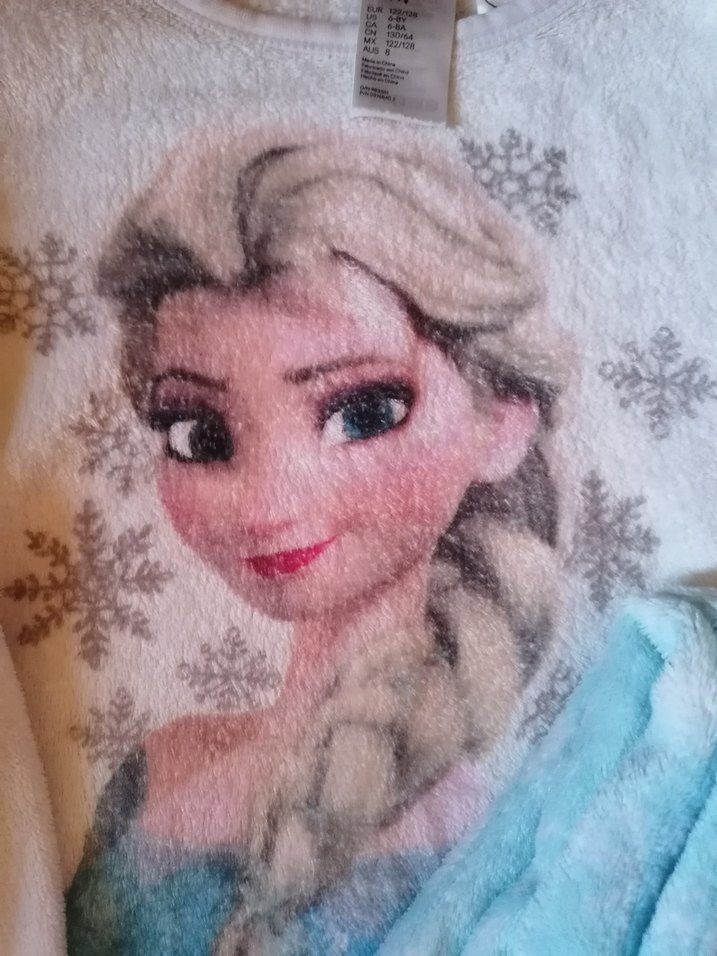 Beyaz Kız Çocuk Peluş Pijama Takımı - Görsel 2