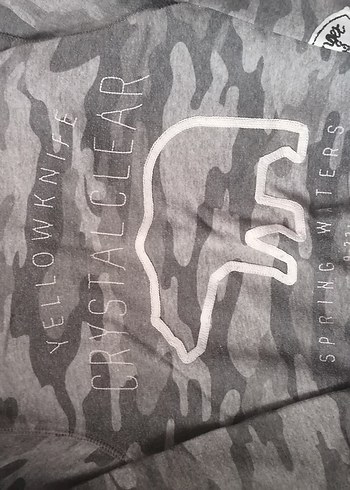 Gri Baskılı Uzun Kollu Sweatshirt - Görsel 2