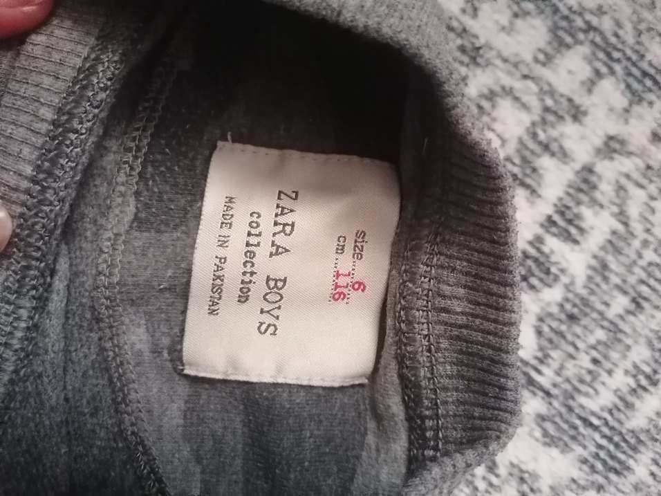 Gri Baskılı Uzun Kollu Sweatshirt - Görsel 3