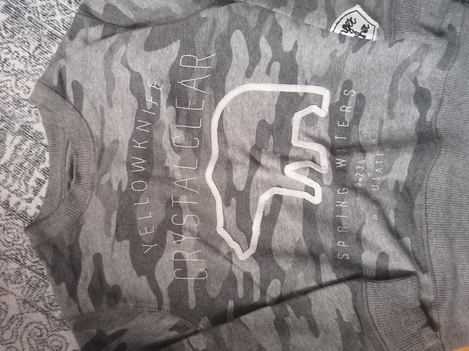 Gri Baskılı Uzun Kollu Sweatshirt - Görsel 2