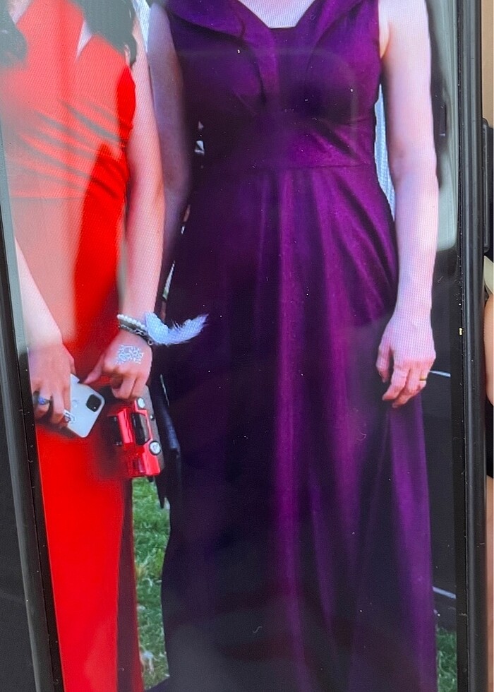 Simli mor abiye - Görsel 2