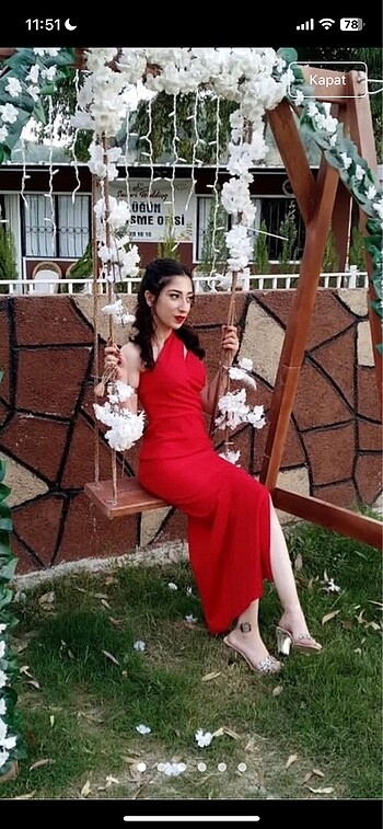 Kırmızı abiye
