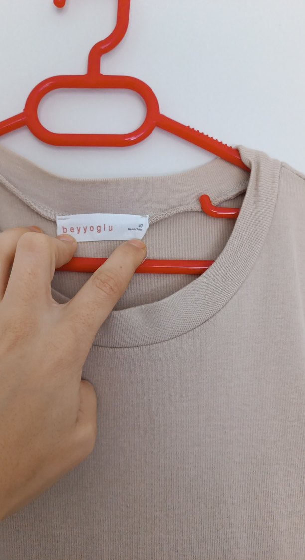 Bej Kolsuz Midi Hamile Elbisesi - Görsel 3