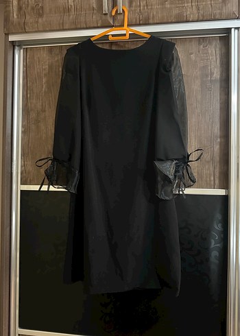 Siyah Midi Gotik Salaş Elbise