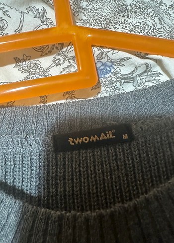 Diğer Gri Örgü Kadın Triko Midi Boy Sweatshirt