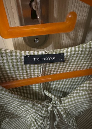 Trendyol & Milla Kadın Yeşil Uzun Kollu Keten Gömlek