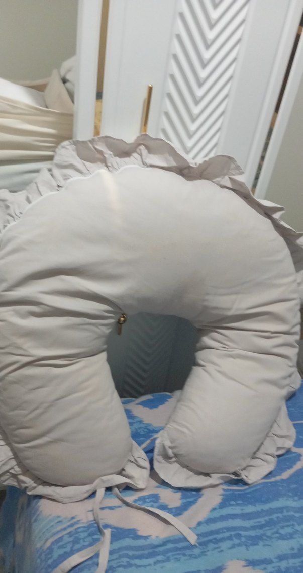 Beyaz Emzirme ve Hamilelik Yastığı - Görsel 2