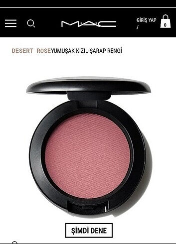  Beden Mac desert rose matte powder blush 