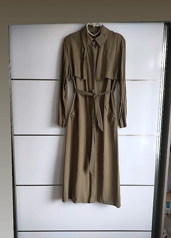 Zamane casual 40 beden uzun trençkot 